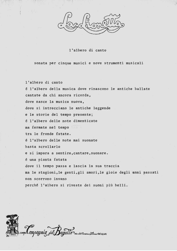 Laura Malaterra teatro L'albero di canto